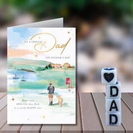 Words 'n' Wishes Father's Day Card for Dad, Sentimental Card for Father's Day, 23.5 x 16.5 cm,