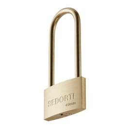 SEDORTI Weather Proof Lock, Solid Brass Padlock with Brass Long Shackle, 1-1/2" Wide, Light Duty Small Marine Grade Padlock