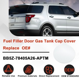 BB5Z-78405A26-APTM Fuel Filler Door Gas Tank Cap Cover Fit for Ford Explorer 2011-2019, for Ford Police Interceptor Utility 2013-2019, Replace BB5Z78405A26APTM (White)