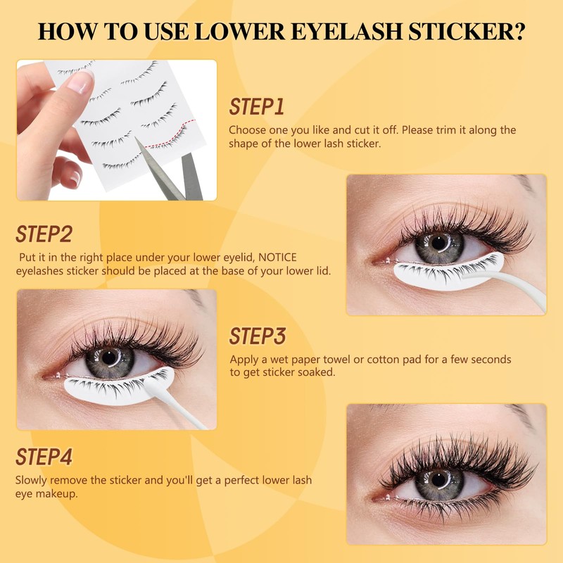 QUEWEL 4 Pairs Magnetic Eyelashes Natural Look, Reusable Magnetic Eyelashes