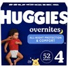 Huggies Overnight Diapers Size 4 (22-37 lbs), 52 Ct, Huggies