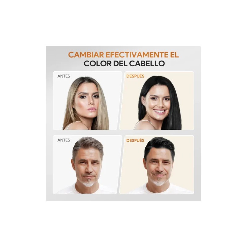 Shampoo Tinte Instantáneo Cubre Canas 3en1 Natural Jengibre