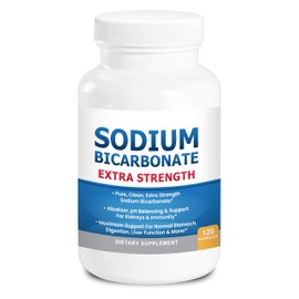 Sodium Bicarbonate Capsules Extra Strength 1300mg Organic Use No Junk. 1 Sodium Bicarbonate Capsule is 1300mg. Pure Sodium Bicarb Tablet