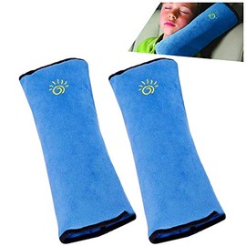 2PC Seat Belt Pillow for Kids, Baby Seatbelt Pillow, Seat Belt Pillows for Toddler Travel, Kids Travel Seat Belt Pillow, Kids Seatbelt Pillow for Booster. (Blue)