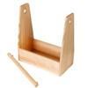 Outdoor Wood Seasoning Storage Basket with Handle Picnic Condiments BBQ