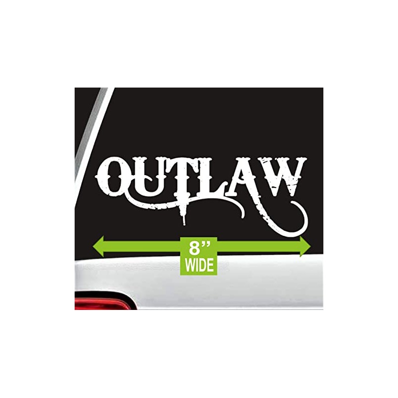 Outlaw Decal Sticker for Car Window 8.0 Inch BG 636