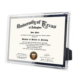 GraduationMall A4 Glass Diploma Picture Frame Certificate Frame Document Frame Certificate Frame Wall & Table Frame