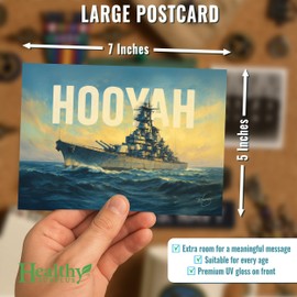 Healthy Surplus Navy Military Postcard - Large 5x7 - Ultra Premium Quality - 10 Pack (Hooya)