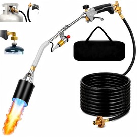 SafBbcue Propane Torch Weed Burner | 12.5FT Hose, 2 Modes for BBQ & Weeding