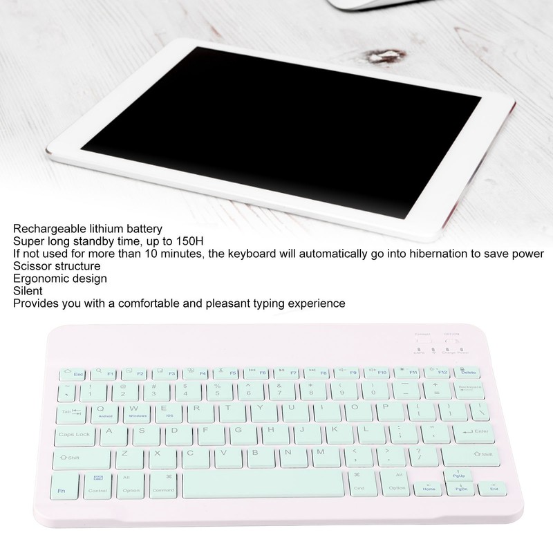 78 Key Wireless Bluetooth Keyboard 32.8ft Ergonomic Ultra Thin Silent