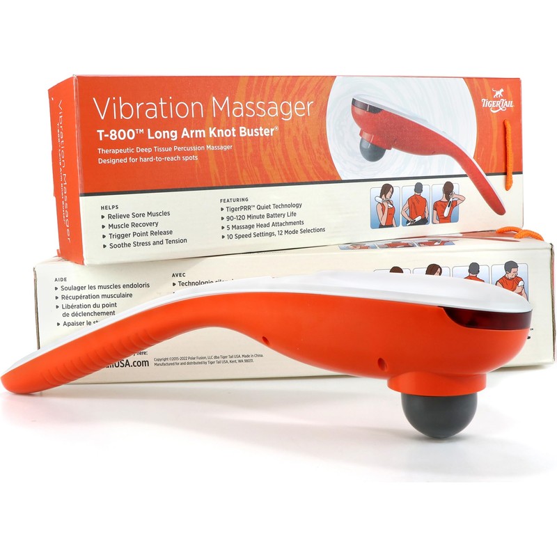 Tiger Tail Vibration Massager T-800 Long Arm Knot Buster Cordless