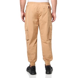 Southpole Men's Lightweight Quick Dry Cargo Nylon Jogger Pants, Sand