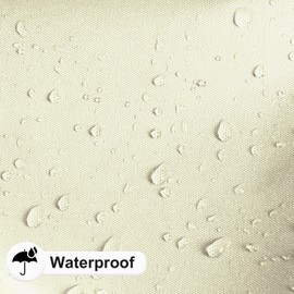 OutdoorLines - Funda de cojín de asiento de patio, funda de cojín impermeable para muebles de exterior, funda de cojín antideslizante para silla de patio para jardín y patio trasero (juego de 4, 22 x 22 x 4 pulgadas, color crema, solo funda)