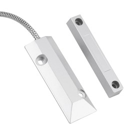 Watris Veiyi Magnetic Contacts for Doors and Windows, 12 V Wired Induction Metal Detector Magnetic Switch, 106 x 38 x 10 mm Reed Contact for Home Garage Alarm Security