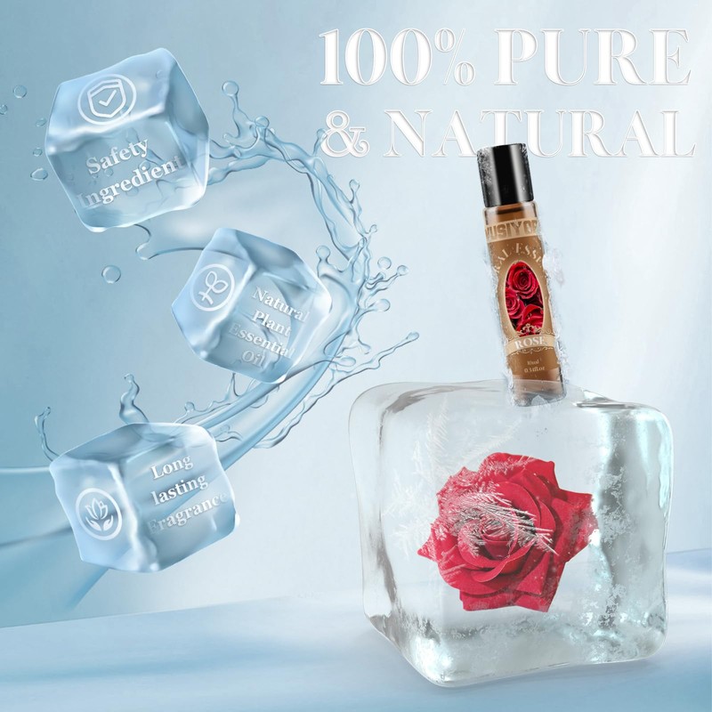wusiyork Rose Essential Oil 10ML - 100% Pure and Natural