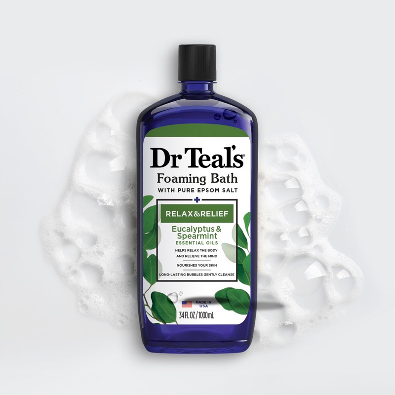 Dr Teal's Foaming Bath with Pure Epsom Salt, Relax &