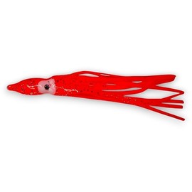 FISHIN ADDICT Muppet Squid Skirts Fishing Lure | Sea fishing Soft Plastic | 10 pack (Neon Orange)
