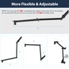 PDPBath Shower Extension Arm, 16" Upgrade Solid Brass Shower Head