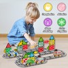 Oriate City Road Set Magnetic Tiles, Rolling Rescue Toy Cars