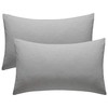 Grey Pillow Cases 2 Pack Hotel Quality Poly Cotton Pillowcases