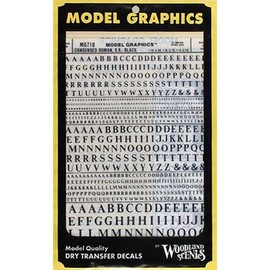 Woodland Scenics Short Roman Letters, Black WOOMG718