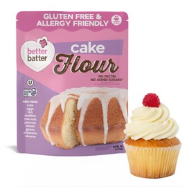 Better Batter Cake Flour - Award Winning Nutritious, Vegan, Allergen Free, Gluten-Free, Low Carb, & Kosher - Cup for Cup Alternative All-Purpose Baking, Organic, Non-GMO, 4 lb