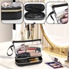 2 Pieces Transparent Makeup Bag, Waterproof Makeup Bag, Double-Layer Large-Capacity
