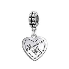 LaBenie Dangle Love Grandma Heart Charm Bead
