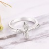 YL Cross Rings 925 Sterling Silver Infinity Band Cubic Zirconia