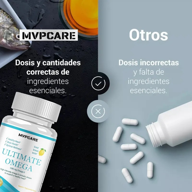 Omega 3 Premium 1280mg Suplemento Alimenticio Aceite De Pescado Como