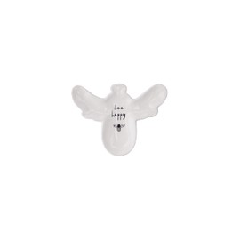 CGB Giftware Bee Shaped Ring Dish | Gift Boxed | Jewellery Holder Organiser Plate | White | ‘Bee Happy’ | Gift For Her | Send With Love GB05753