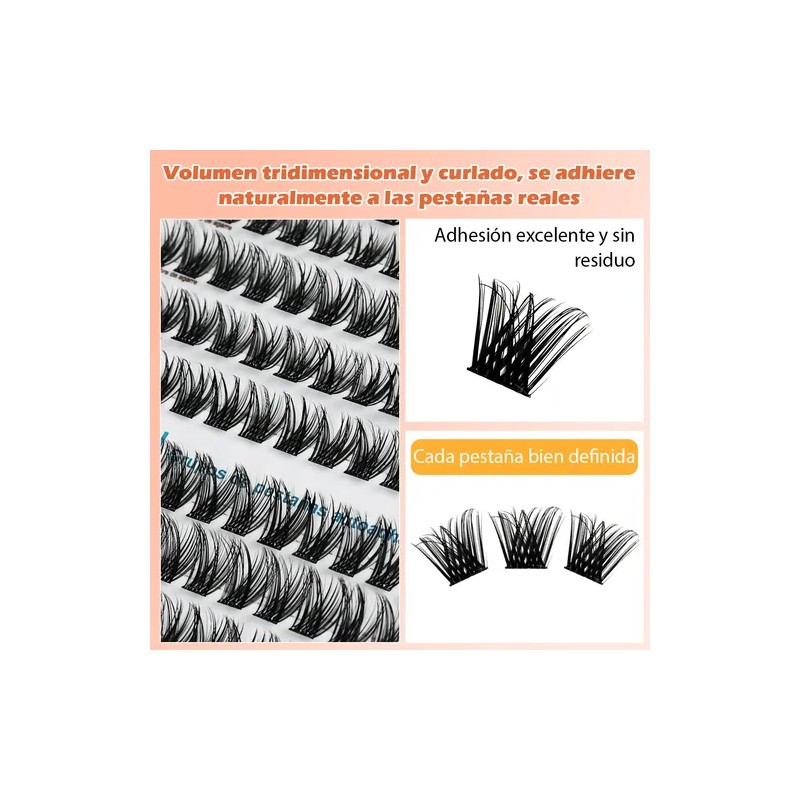 Extensiones Pestanas Autoadhesivas Naturales Mix 10-16mm Diy