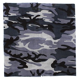 Zac's Alter Ego Army Camouflage Bandana, Neckerchief 100% Cotton