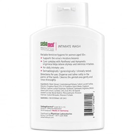 Menopausia de lavado ntimo femenino Sebamed pH 6.8 para mujeres mayores de 50 aos (50 ) 6.8 onzas lquidas (200 ml), Transparente, 1 paquete           