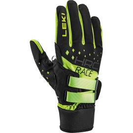 LEKI HRC Race Shark Gloves, Black/Neon Yellow, EU 10