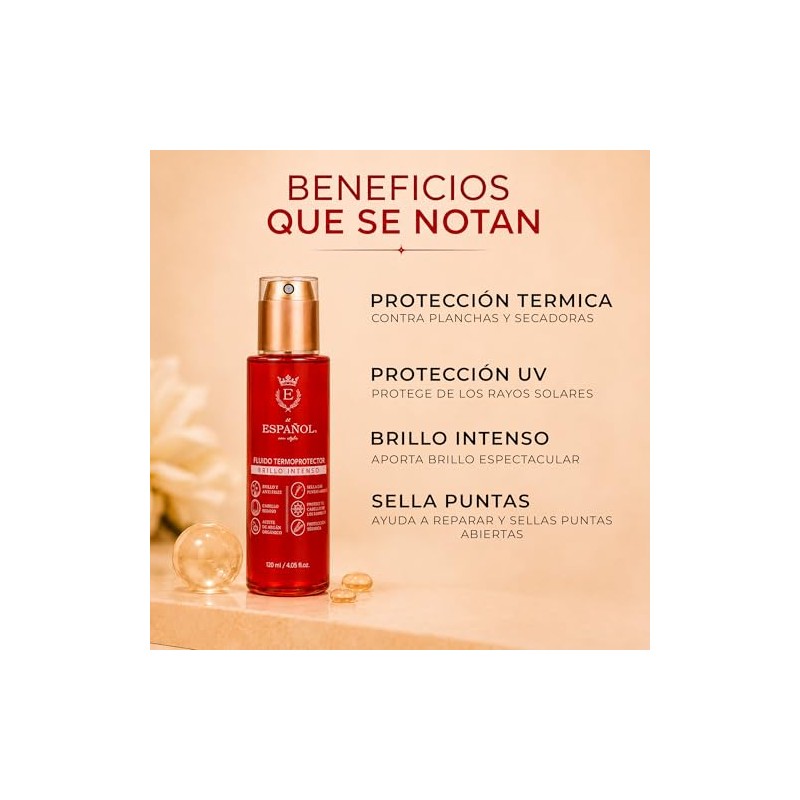 El Español con stylo Fluido Termoprotector Brillo intenso 40ml Protector