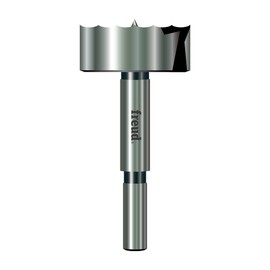Freud Precision Shear Serrated Edge Forstner Drill with Steep Angled Cutting Edges for Bottom, Pocket and Overlapping Holes - 1-5/8" Diameter, 3/8" Shank, 3-1/2" Length - PB-012