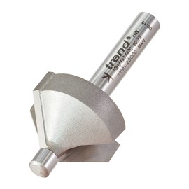 Trend Professional Pin Guided Chamfer Bevel Cutter, 10mm Cut Diameter & 14mm Cut Length, 1/4 Inch Shank, 5.5mm Guide Pin, 10H/1X1/4TC