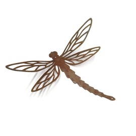 Giant Metal Dragonfly Wall Art Decor 8 to 24 Inches Wide (5.75" Tall, Naturally Rusted)