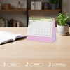 SHINEOFI Desk Calendar 2025-2026 Small Desktop Standing Flip Calendar for