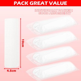 Set of 12 Gauze Bandages 10 cm x 4.5 m, Fixation Bandages Bandage Material, Bandage Elastic Bandage, Fixation Bandage for Wrist Feet Individually in Foil, Breathable White