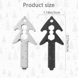 Eikovia 10 In 1 Bottle Opener Keychain,Keychains Multitool,Keychain Bottle Opener,Key Hook, Rope Cutter, Screwdriver, Metric Ruler, Wrench,Universal Backpack Tool,Silver