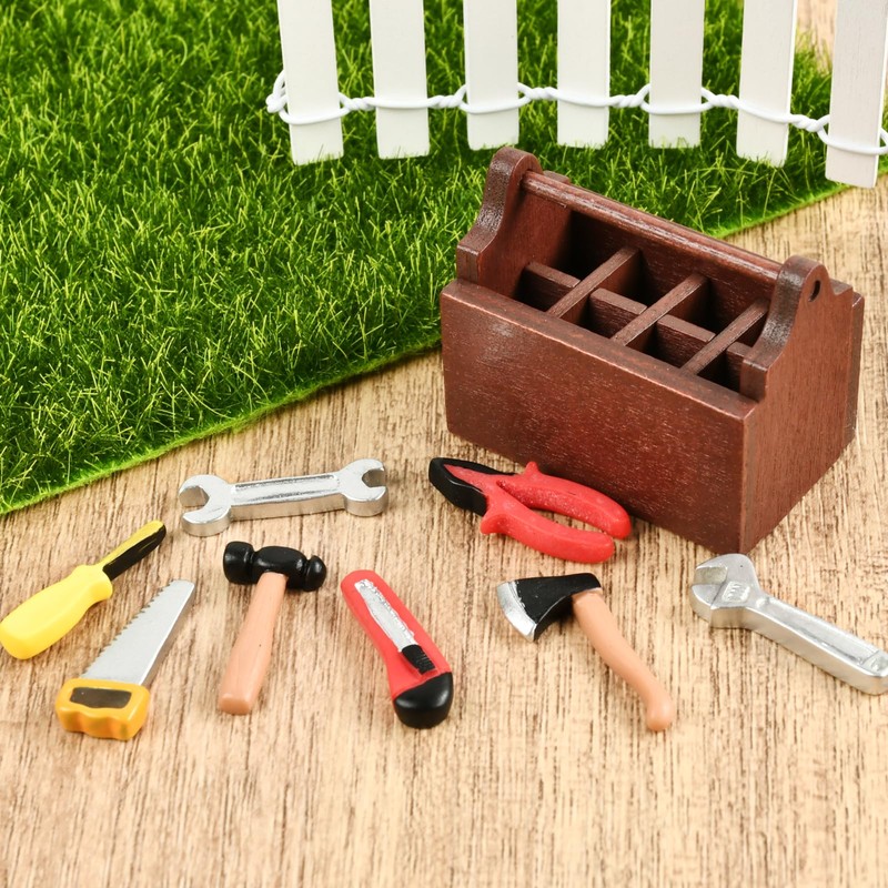 Miniature Tool, Miniature Gnome Tool Box, Gnome Tool Set, Mini