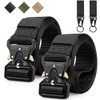 Military Belt, Men Tactical Belt with Quick Release Metal Buckle