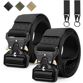 Military Belt, Men Tactical Belt with Quick Release Metal Buckle Ideal for military training