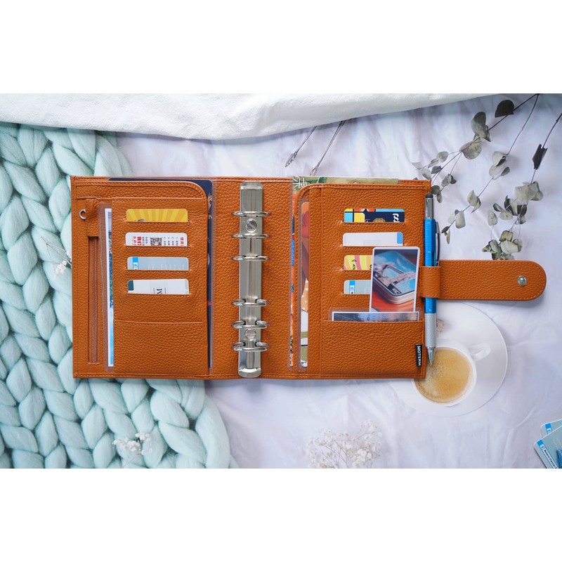 Moterm Personal Luxe Rings Planner - Genuine Leather Binder Organiser