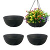 Sumloty 4 Pack 16 Inch Fabric Planter Basket Liner- Felt