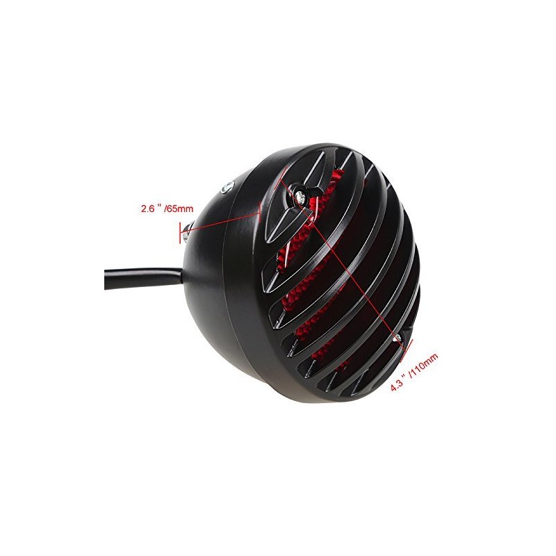 Karun 12V Round Bird Gauge Tail Lamp Light with Number