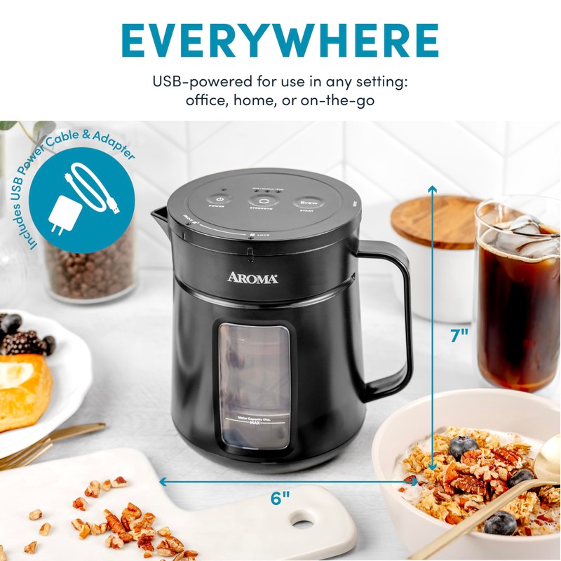 AROMA® 5-Minute Instant Cold Brew Coffee Maker with Pressure Infusion