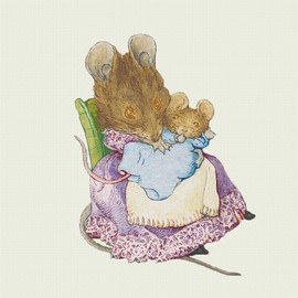 Orenco Originals Beatrix Potter Hunca Munca Rocking Baby -14 Count Counted Cross Stitch Pattern